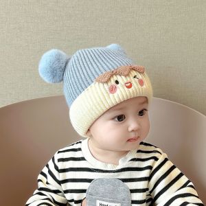 Cute Baby Hat for Outdoor Use Warm And Windproof Knitted Plush Cap Suitable for 6 to 12 Months Old Boys in Winter And Autumn