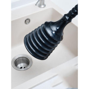 Hand Drain Plunger Small Portable Size Force Pump Cleaner Clog Remover Rubber Black Unclogger Tool
