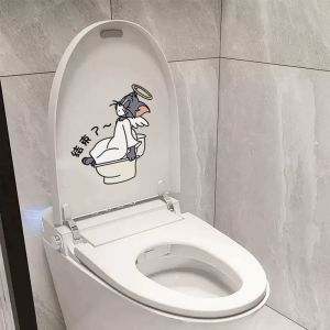 Tấm Dính Trang Trí Phòng Tắm Hoạt Hình Mèo Và Chuột Tấm Dính Vệ Sinh Phòng Tắm Chống Thấm Nước Dễ Thương Trang Trí Nhà Cửa