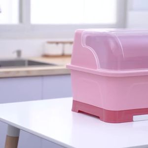 Water-Draining Counter Top Cutlery and Dish Organizer