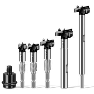 Multifunctional Extended Woodworking Hole Opener External Thread Flat Wing Drill Reaming Drill Extended Limit Board Hand Drill