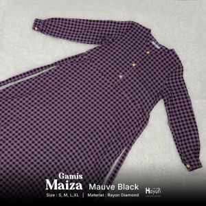 Gamis rayon motif kotak/gamis Maiza hijab hayuri