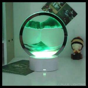 Sand painting quicksand colorful table lamp 3D dynamic lamp creative atmosphere lamp decoration