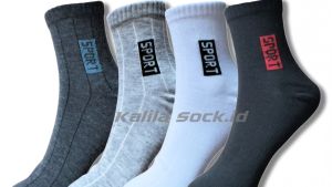 Kaos Kaki Kantoran Pria Dewasa Model Sport Panjang 3/4 Diatas Mata Kaki 6 Pasang & 1 Lusin