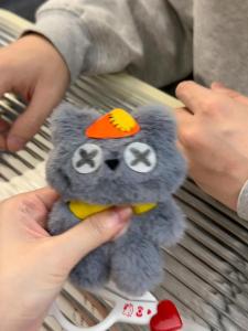 Stuffed Gray Wolf Doll Pendant DIY Hand-Stitched Material Package Creative Finished Product Birthday Gift Doll Pendant