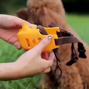 Dog Mouth Cover Adjustable Soft Silicone Dog Muzzle Anti dog mouth cover Breathable Mouth Cover