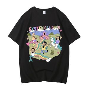 Bandai | 2026 American Retro Heavy Metal Band Couple Cotton Short-Sleeve Tees Versatile for Daily Streetwear