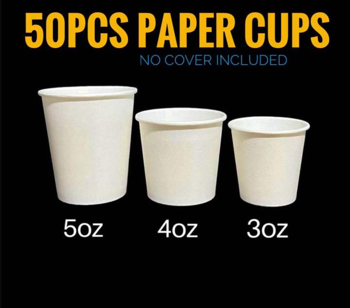 50pcs Paper Cup 3oz 4oz 5oz party use disposable cups | Lazada PH