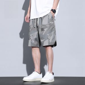 ROMON | Lormen Camouflage Shorts Mens Summer Thin Ice Silk Quick Dry Loose Mid-Pants Workwear Casual Five-Quarter Pants Men