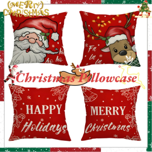 Christmas Series Throw Pillow Case Cotton Cushion Cover For Home Decor(45X45CM)