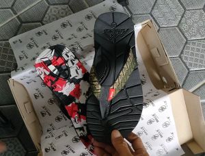 SKILLS Barqun Mount Island - Sandal Pria Casual Jepit Gunung Motif Batik Hijau JP Green