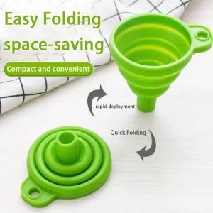 Folding Mini Telescopic Funnel for Automotive Fuel Oil Silicone Funnel Multi functional Household Liquid Dispensing Funnel parts