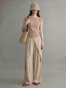 GULILI | Retro Style Waist-Tied Flap Sleeve Outfit