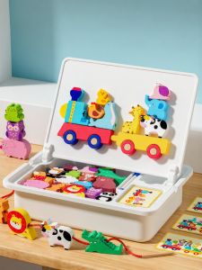 XIAOWANDOU | Educational Montessori Thread Bead Block Toy