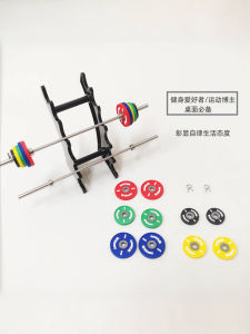 Mini Desktop Decoration Colorful Stainless Steel Simulated Barbell Fitness Enthusiast Decor Home Decorations Tabletop Ornament