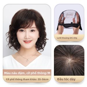 BESTUNG | Tóc giả dài uốn xoăn cho phụ nữ tóc thật