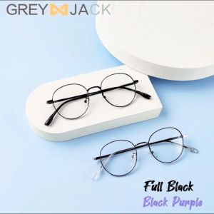 Grey Jack Kacamata Anti Radiasi Blueray Anti UV Dewasa Fashion Metal+TR90 Bulat klasik 72712