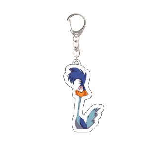 Bandai | for Popular Cartoon Movies Coyotevsacme Peripheral Road Runner BB Wile E Coyote Acrylic Keychain Cute Backpack Pendant Fans Gift