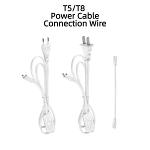 T5/T8 Power Cord Switch Extension Cable For T5/T8 LED Tube 3 Holes Connection AC220V AC110V EU US Standard