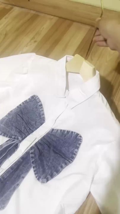 setelan wanita one set jeans / one set wanita atasan dan rok / setelan wanita import / ribon one set rok