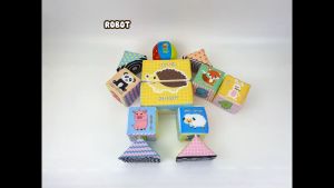 Bộ đồ chơi 12 khối vải tương tác sơ sinh PiPoVietnam bao gồm cả bóng xúc xắc