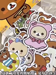 ✨Set Pelekat Rilakkuma Cartoon Bear Kawaii Sticker Collection Scrapbook Stationery DIY Craft Untuk Pelajar Comel