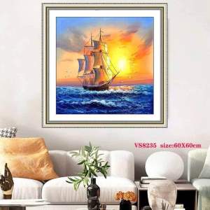 Tranh thêu kín Thuận buồm xuôi gió VS8235 kích thước 60 x 60 cm
