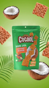 Danang speacialty Cocool snack - Crispy and irresistible coconut Crackers - Zip Bag 80gr