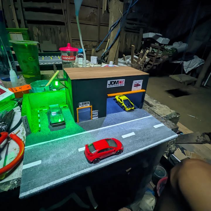 diorama diecast showroom berlampu Lazada Indonesia