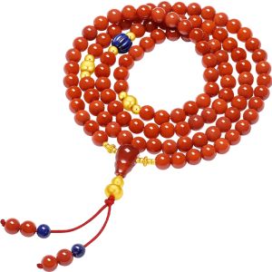 Zen Design Gold Bead Lapis Lazuli Gourd Agate Bracelet
