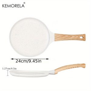 Chảo Làm Bánh Kếp Bằng Gốm Chống Dính 20/24/28cm Chảo Rán Dùng Làm Trứng Tráng Bít Tết Bánh Tortilla Có Tay Cầm Thân Thiện Với Môi Trường Tương Thích Với Bếp Gas