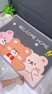 Cute Cat Bathroom mat Diatomite Mat Kitchen Mat Non Slip Bath Mat Quick Drying Absorbent Mat