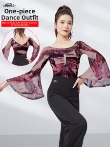 DANBAOLUO | New Design Bell Sleeves High-End Standard Modern Dance Upperwear