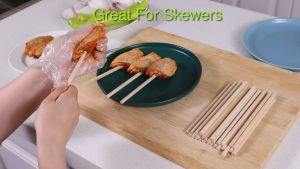 50PCS Natural Wooden Dowel 200mm Round Unfinished Wooden Sticks For Model Building DIY Craft