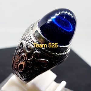 Cincin batu mus tika lipan biru king safir model nucleus