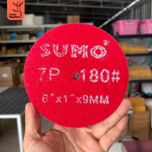 SUMO ลูกขัดใยสังเคราะห์ แดง 6"x1" 7P #180