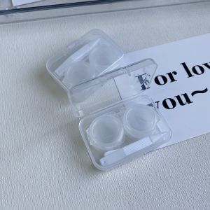 Buy 1 Hair 10 & No Need to Twist the Cover Contact Lens Case Transparent Contact Lens Case Mate Cosmetic Contact Lenses Box Portable Compact Minimalist