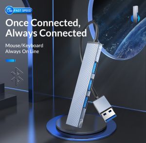HUB Nhôm ORICO Type C 4 Cổng USB 3.0 2.0 Bộ Chia Nhiều Cổng Bộ Chuyển Đổi OTG Đế TF Di Động Cho Macbook Ốp Pro PC Phụ Kiện Máy Tính