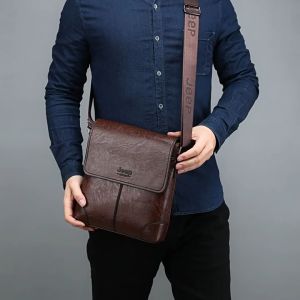 Mens bag casual shoulder bag Korean version of the business small backpack trend soft leather crossbody bag