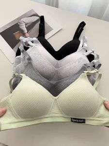 เสื้อชั้นในเนื้อผ้าฝ้ายสไตล์ญี่ปุ่น บราผู้หญิงน่ารัก ไร้โครงสวนใส่สบาย