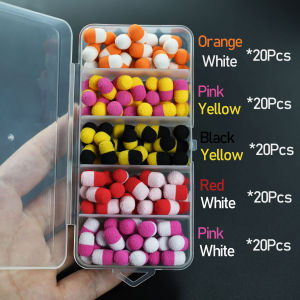 Two-Tone Floating Pop Up Foam Boilie Beads Buoyant Carp Fishing Lures Cylinder Bait For Freshwater Zig Rig Bottom Fishing