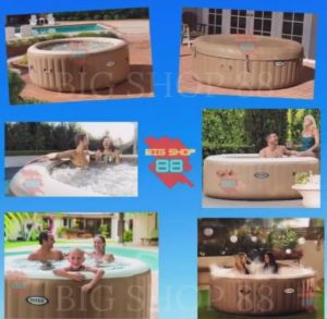 Kolam Bathub Bathup Inflatable Hot Tube Spa Purespa Jacuzzi Whirlpool Dewasa Anak Intex Kapasitas 4 orang 6 orang
