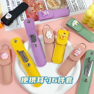 TAIYO Pembersih Telinga Set Karakter Sanrio Korek Kuping Bersih Ear Wax 6in1 Stainless Perlengkapan
