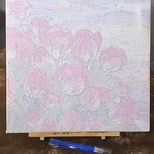 Tranh Tô Màu - Tranh Số Hóa Phong Cảnh và Hoạt Hình khổ 20*20cm CÓ KHUNG VÀ ĐẦY ĐỦ DỤNG CỤ VẼ TẶNG móc khóa hoạt hình