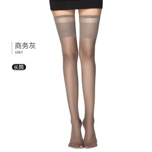 Mosquito Repellent Ultra-Thin Long Tube Stockings Anti-Slide Thigh High Socks Spring and Summer Sun Protection Black Silk Anti-Snagging Knee Socks