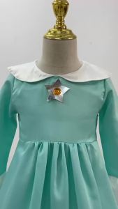 Rosalina Princess Dress for Girls Galaxy Star Themed Cosplay Costume Kids Long Sleeve Party Dress Up Halloween Carnival Outfit