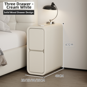 ZHUSHANXIA | Narrow Luxury Solid Wood Bedside Cabinet 20cm