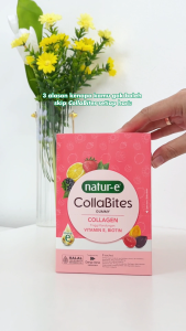 Natur-E Triplepack CollaBites Pouch Gummy 3 Pouch - Collagen Gummy dengan kandungan Vitamin E & Biotin - Membantu Menjaga Kesehatan Kulit dari Dalam