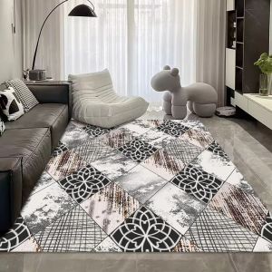 Thảm Trải Sàn Trong Nhà VIKAMA Flannel - Thảm Chống Bám Bẩn Dễ Lau Chùi Cho Phòng Khách Phòng Ngủ Lối Vào - Trang Trí Nhà Cửa Bằng Vải Polyester Chống Trơn Trượt