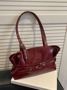 Trendy Korean Design Large Capacity Commuter Womens Shoulder Bag Autumn Winter Fashion Underarm Bag Soft PU Leather Handbag